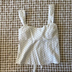 Hollister polka dot open back tank